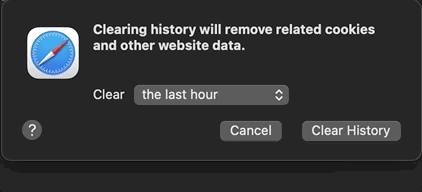 Clear cache safari