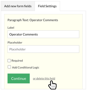 Deleting a Field