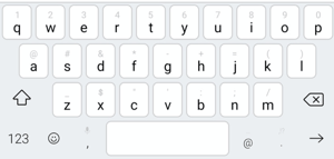 Email keyboard 