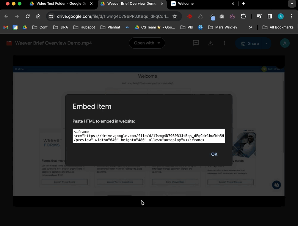 Embed iframe