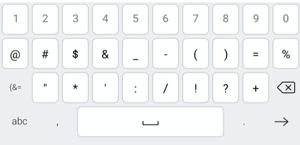 number keyboard