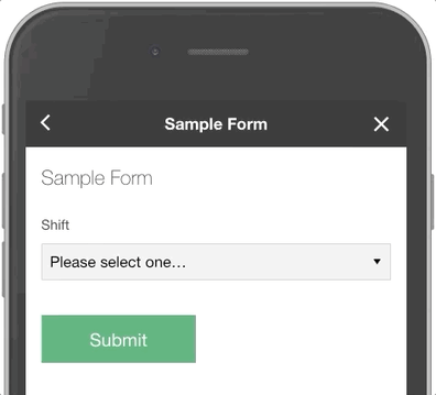 shift field in form